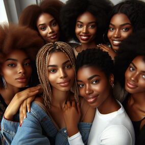 Group of women with Textured Hair